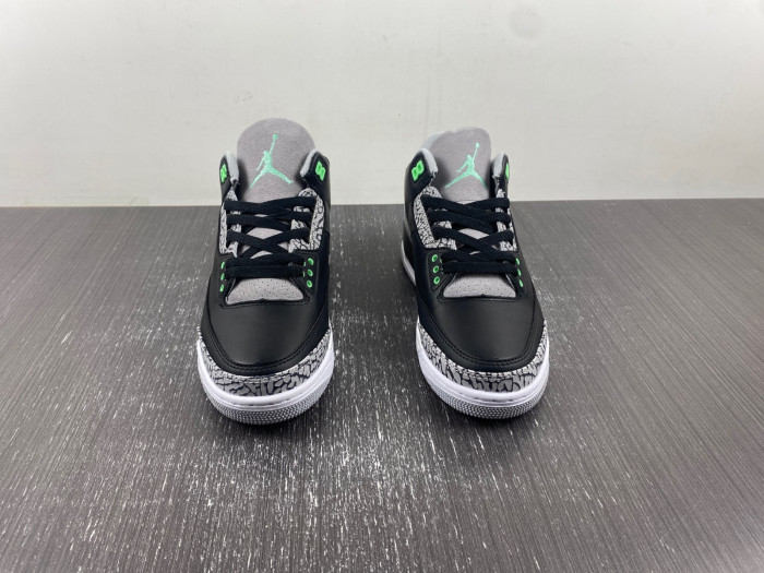 air jordan 3 "black/green glow" ct8532-031