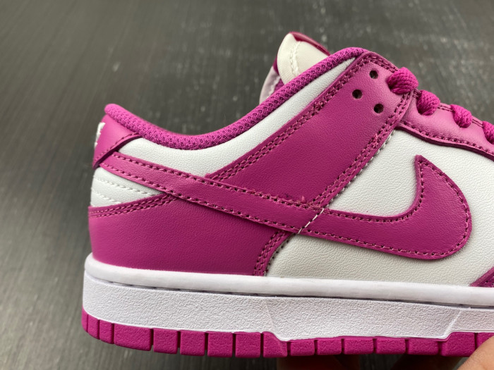 nike dunk low active fuchsia pink white gs fj0704-100