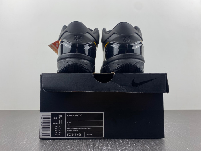 nike kobe 4 protro black university gold fq3544-001