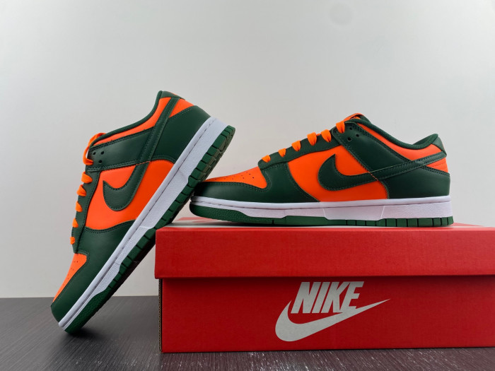 nike dunk low "miami hurricanes" dd1391-300