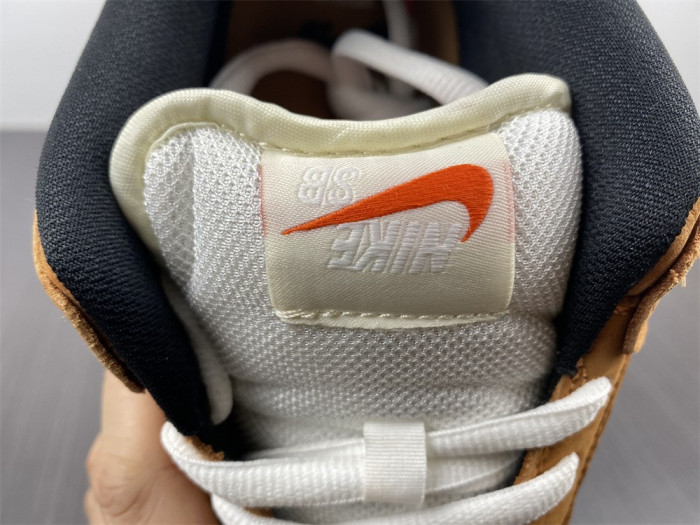 nike sb dunk low pro iso wheat brown white black dh1319-200