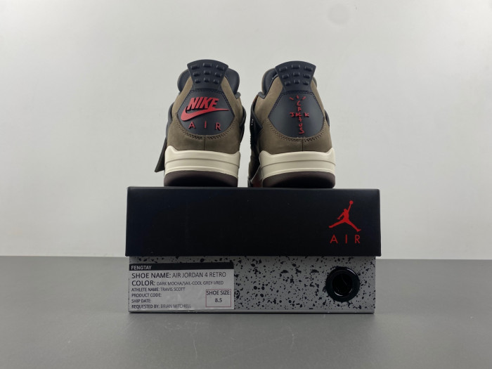 travis scott x air jordan 4 retro brown aj4-882335