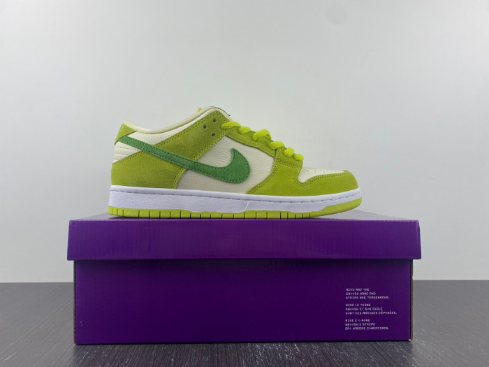 nike sb dunk low green apple dm0807-300