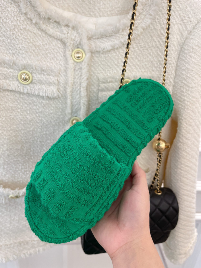 green resort sponge slide