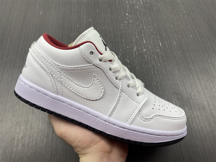 air jordan 1 low gs "white/red" 553560-164