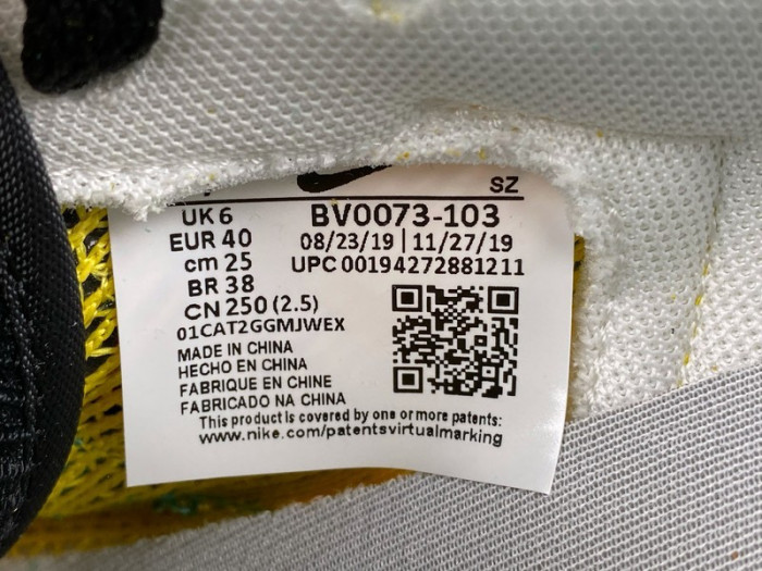 sacai x nike regasus vaporrly sp yellow green black white bv0073-103