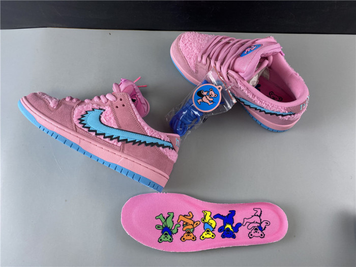 grateful dead x nike sb dunk low pink bear 2020 cj5378-600