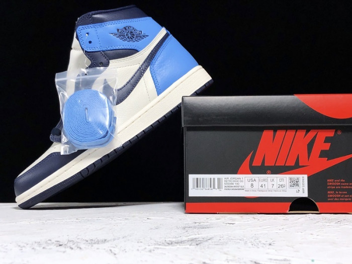 air jordan 1 retro high og "obsidian/university blue 555088-140