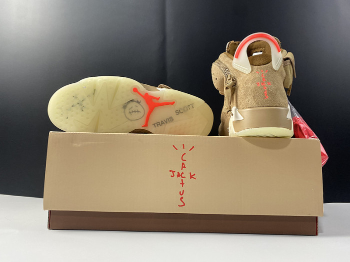 travis scott air jordan 6 british khaki dh0690-200