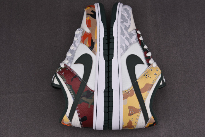 nike dunk low se sail multi-camo dh0957-100