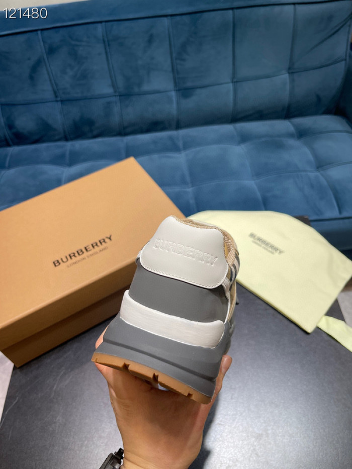 Bur*berry Vintage Check, Leather and Mesh Sneakers