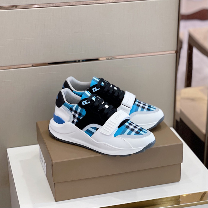 Bur*berry Vintage Check, Leather and Mesh Sneakers