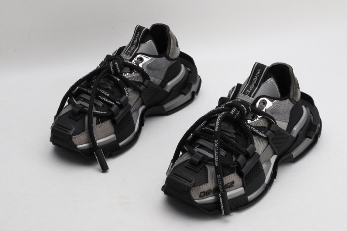 mixed-material space sneakers