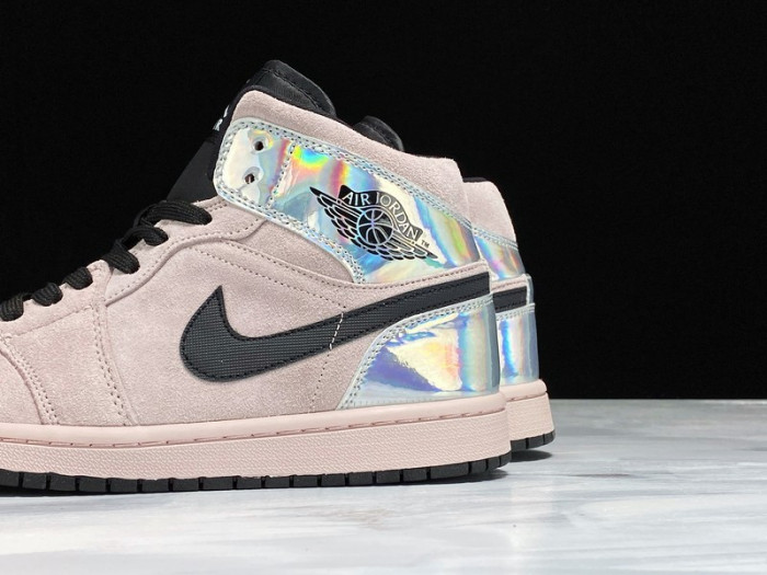 air jordan 1 mid wmns iridescent bq6472-602