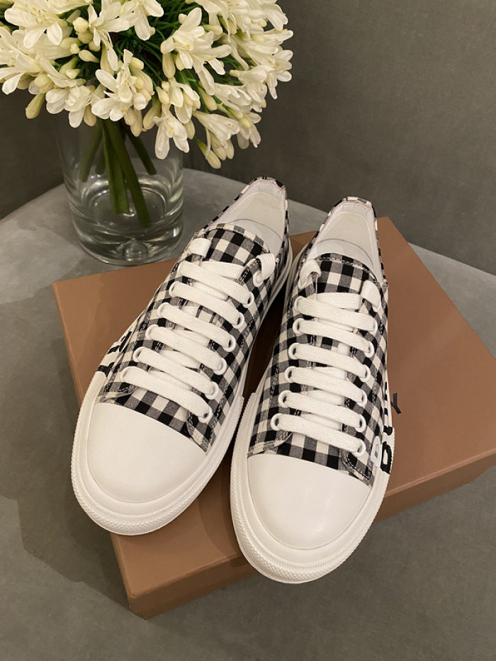 B**rry vintage check cotton sneakers