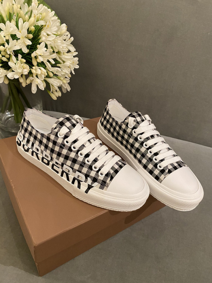 B**rry vintage check cotton sneakers
