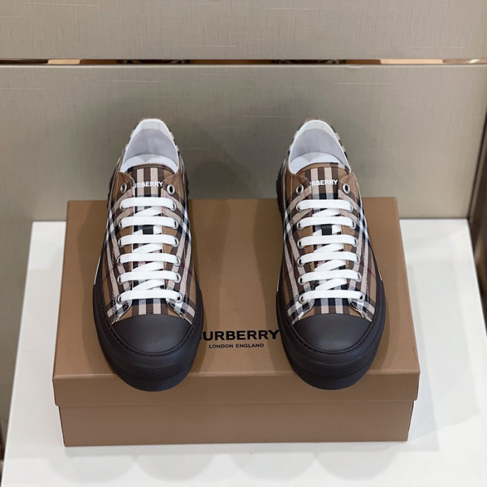 B**rry vintage check cotton sneakers