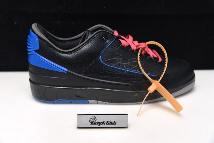 off white air jordan 2 black blue dj4375-004
