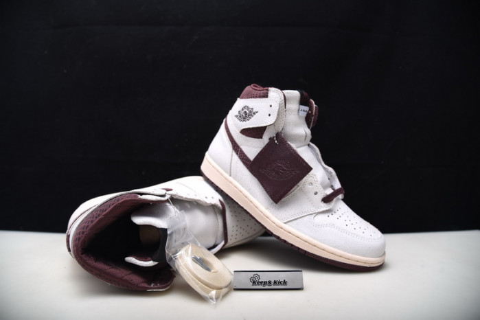 a ma maniere x nike air jordan 1 high og sail burgundy crush do7097-100